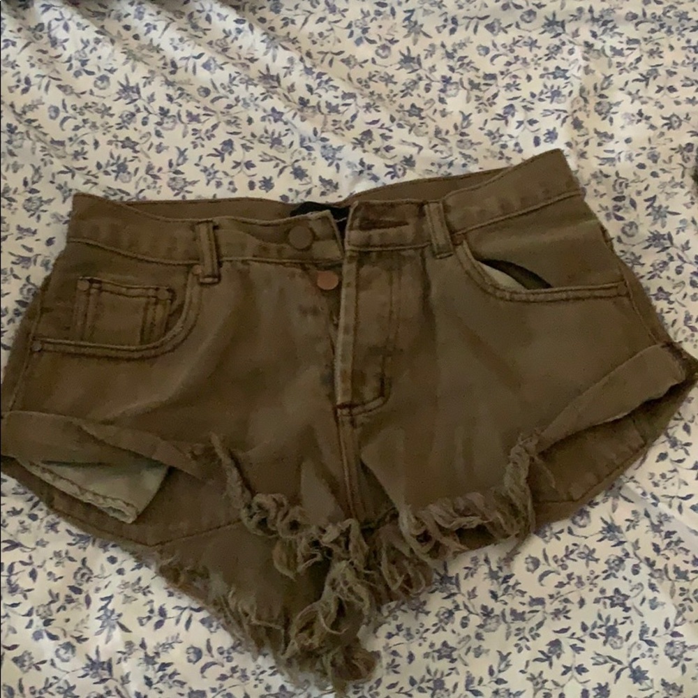 chartreuse shorts